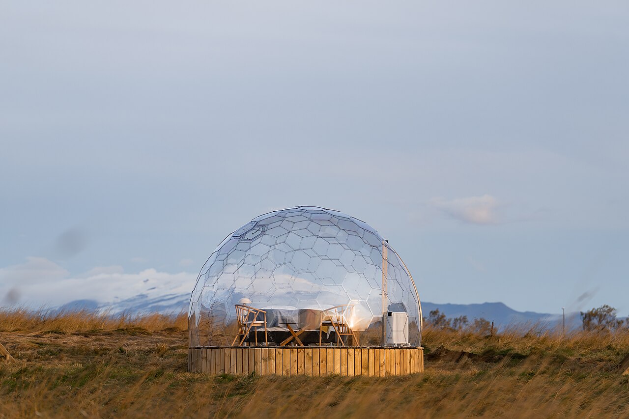Slapen bij Aurora Igloos — winterbeeld