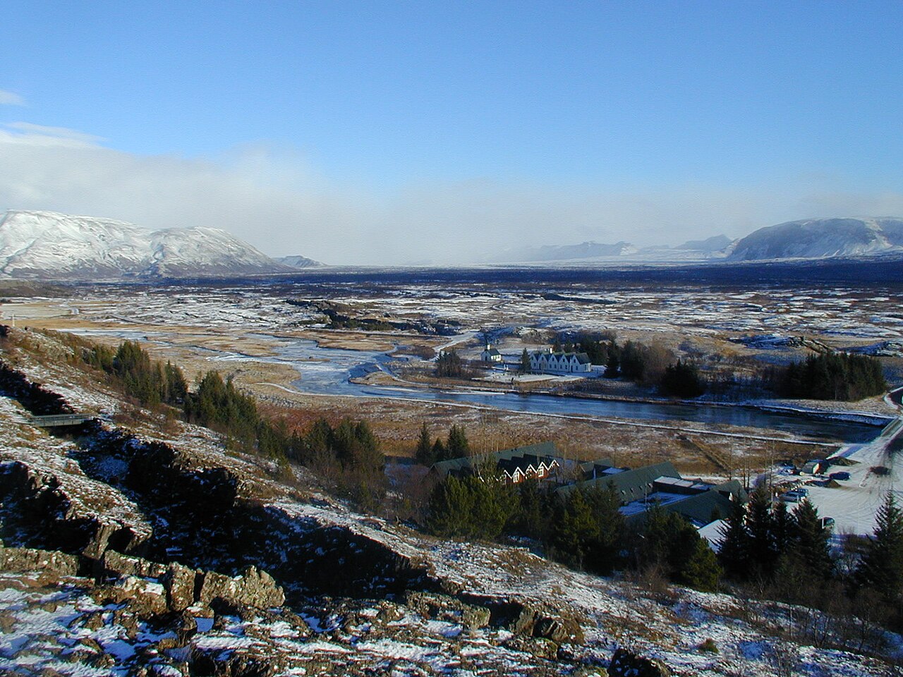 Þingvellir Nationaal Park — winterbeeld