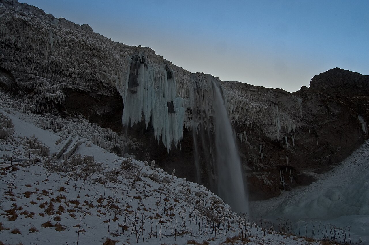 Seljalandsfoss — winterbeeld